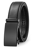 KUULIMEE Gürtel Herren,Ratsche Ledergürtel Für Herren Anzug Business Jeans,Breit 35mm-3022-BLACK 251-HEI PI-115cm