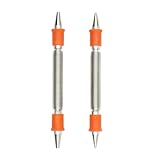 Orolotay 2-Teiliges Federwerkzeug-Set 1/32, 1/16, 3/32, 1/8 Nagelstanze, Federbelastetes Nietenentfernungs-Set für