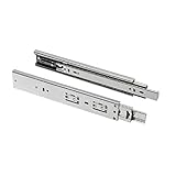 MS Beschläge Schubladenauszug mit Selbsteinzug 1 Paar Vollauszüge 45 mm Höhe Teleskopschiene Teleskopauszug Vollauszug Schubladenschiene (450mm)