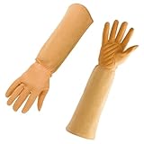 Sirseon Lange Gartenhandschuhe, lange Gartenhandschuhe, Rosenhandschuhe, lange Gartenhandschuhe, schnittfest, atmungsaktive Lederhandschuhe mit Unterarmschutz