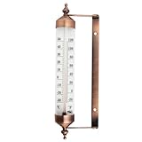 Außenthermometer mit Bronze-Effekt Design, Stilvolles Gartenthermometer, Outdoor, geeignet für Außentemperaturanzeige, Wand, Gewächshaus, Garage, einfach aufzuhängen