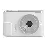 Kompaktkamera, 2,4-Zoll-Bildschirm, Wiederaufladbar, 48 MP, Verwacklungsschutz, Automatischer Weißabgleich, Digitale Videokamera mit 16-fachem Digitalzoom für auf Reisen (White)