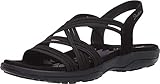 Skechers Damen Reggae Slim Simply Stretch Sandals, Black Gore, 39 EU