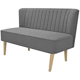 Nqyjm Sofa aus Stoff, hellgrau, 117 x 55,5 x 77 cm, für Wohnzimmer, Büro, Schlafzimmer, Wohnzimmer