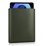 MoKo Tablet Hülle Kompatibel mit iPad air 5 10,9' 2022/iPad Pro 11 2021/2020/2018/iPad 9./8./7./Gen 10.2/iPad Air 4 10.9/iPad Air 3 10.5, PU Leder Schutztasche Hülle für 9-11 Zoll Tablet, Nachtgrün