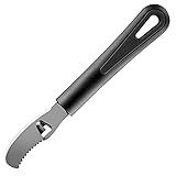 Westmark Orangenschäler mit Kanneliermesser, Länge: 19 cm, Rostfreier Edelstahl/Kunststoff, Gentle, Schwarz, 28342270