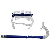 Faeymth Kinder Safe Schnorcheln Tauchen Maske + Schnorchel Set Schwimmen Set Wassersport für Kinder 3-8 Jahre Alt Blau
