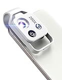 APEXEL 200X Mini-Mikroskop für Smartphone-Kamera, Taschenformat, Handy-Mikroskop für Explore Micworld Digitales Mikroskop für iPhone 13 (weiß)