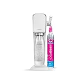 SodaStream Wassersprudler ART mit CO2-Zylinder und 1x 1L spülmaschinenfeste Kunststoff-Flasche, Höhe 44cm, Weiß, 44 cm