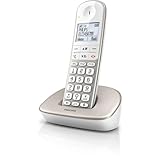 Philips XL4901S/23 Schnurloses Festnetztelefon, 4,9 cm (1,9 Zoll) Display, integrierter Lautsprecher, Freisprecheinrichtung, Anrufer-ID, Hintergrundbeleuchtung, Direktwahlfunktion, Weiß (kompatibel: