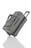 Travelite 2 Rad Trolley Reisetasche Gr. L mit Dehnfalte, Gepäck Serie BASICS: Weichgepäck Reisetasche mit Rollen mit extra Volumen, 096276-04, 70 cm, 98 Liter (erweiterbar auf 119 Liter) grau