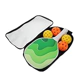 Toyvian Pickleball Set mit Optimiertem Balancepunkt Faserverstärkte Training Paddle für Indoor und Outdoor Inkl Schläger Bälle Geeignet für Frauen und Familien