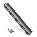 SANGFUN S9 Powerpoint Fernbedienung, Multifunktionsstift Presenter mit Beleuchtung, Batteriebetriebener PräSentationsfernbedienung, Geeignet für BüRo, Besprechung, Unterricht, PräSentation