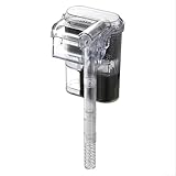USB-Aquariumfilter, 250 l/h Wasserfall mit einstellbarem Durchfluss für Aquarium, 2,5 W Außenfilter für 3–5 mm Glas, transparentes Wasserzirkulationssystem für Zuhause
