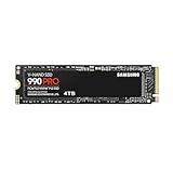Samsung 990 PRO NVMe M.2 SSD, 4 TB, PCIe 4.0, 7.450 MB/s Lesen, 6.900 MB/s Schreiben, Interne SSD, Für Gaming und Videobearbeitung, MZ-V9P4T0BW