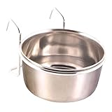 Trixie 5494 Edelstahlnapf mit Halter, 300 ml/ø 9 cm, metallisch