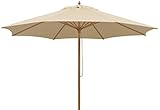 Schneider Sonnenschirm Malaga, natur, 300 cm rund, 614-15, Gestell Alu/Stahl, Bespannung Polyester, 7.2 kg,