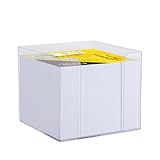 Idena 11184 - Zettelbox, transparent, 9 x 9 x 8 cm, inkl. 700 Blatt Zettelblock, FSC-Mix Papier in Weiß