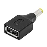 Diarypiece USB-auf-DC-Adapter, USB-Buchse auf 2,5/3,0/3,5/4,0/4,8/5,5 mm Stecker, Ladekonverter für Laptop