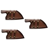 Amosfun 3st Küchen Leder Messer Abdeckung Bausatz Entlüften Sperren Wiederaufladbar Feuerzeuge Küchenscheide Mantelabdeckung Utensil Brown Regeneriertes Ledermaterial Ist Ledermaterial