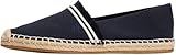 Tommy Hilfiger Damen Espadrilles Fringe Canvas Closed mit Logo, Blau (Space Blue), 39