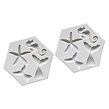 OKUMEYR 2St Schimmel Kuchendekorationen Ausstechformen Plätzchenausstecher formen Keksform Backformen schokoladenform chocolate mold hausgemachte Kuchenform DIY Form backen Kieselgel Grey