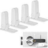 4 StüCk Fenster Kindersicherung,Selbstklebend Ohne Bohren Fenster Sicherungen Kinder,Garantiert Fenstersicherung Kinder,Verwendbar FüRkindersicherung Fenster,Kindersicherung TüR,HaustiertüRschloss