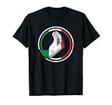 Lustiges Italien Handgeste Italiener Flagge T-Shirt