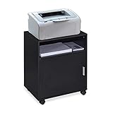 Relaxdays Rollcontainer mit 3 Fächern & Tür, Büro & Home Office, mit Rollen, Büroschrank, HBT: 57 x 48 x 34 cm, schwarz