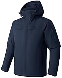 Pioneer Camp Herren Skijacke Wasserdicht Warm Atmungsaktiv Snowboardjacke Winterjacke mit Kapuze Outdoorjacke Dunkelblau Größe:M