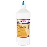 Ideen mit Herz Bastelkleber, 1000ml | flüssig, auf Wasserbasis, lösungsmittelfrei | trocknet transparent auf | gut geeignet für Kinder | ideal für Holz, Papier, Filz, Pappe, Styropor, Textilien