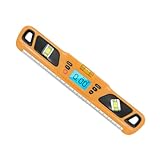 FUTUREORYY Hochpräzise Gelbe Wasserwaage mit Hintergrundbeleuchtung Tragbare Balance-richtlatte Sprachansage Stoßfest für Bildaufhängung Poster Rahmen Heim Bürogebrauch