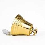 Metallix Hängende Glocke | Hängende Glocke für Tür, Empfang, Schule, Outdoor, Indoor, Abendessen und Kirche | Schweres Aluminium | nautische Schiffsglocken (Gold, 12,7 cm)