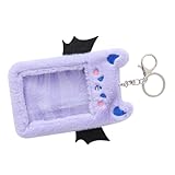 FOYTOKI Plüsch Ausweishülle mit Flügeln Kartenhülle für Büroangestellte und Krankenschwestern 13.5 X 8.7cm Leicht und Praktisch Transparent für Visitenkarten