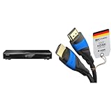 Panasonic DMR-UBC90EGK Ultra HD Blu-ray Recorder & KabelDirekt – 8K/4K HDMI-Kabel – 2 m – 8K@60Hz