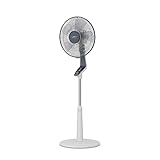 Rowenta VU5645 Turbo Silence Standventilator, extra leise mit Nachtmodus 45 dB, höhenverstellbar, große Reichweite 8m, 4 Geschwindigkeitsstufen, Schwenkfunktion, extrem stark - bis zu 80 m³/min