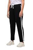 Ulla Popken Damen Jogginghose Hose, Schwarz, D/EU 50-52