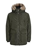 JACK&JONES Herren JJECONSTRUCT Faux FUR SN Parka, Rosin, XL