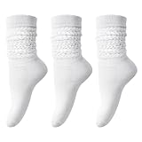 DRESHOW Damen Slouch Socken Extra Lange Scrunch Kniehohe Stiefelsocken Weiche Scrunch Socken Stricken Baumwolle Knie hoch Stiefelsocken