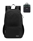 WATERFLY Rucksack Faltbar Tagesrucksack 20L: Wanderrucksack Faltrucksack Leicht Klapprucksack Daypack mit Rückenbelüftung für Wandern Reisen Städtetrips Herren Damen