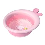 Faltbare Baby-Waschschüssel – tragbares Waschbecken, Badewanne, Waschbehälter | weiche Kanten, langlebiges Design, spart Platz, ideal zum Waschen von Gesicht, Füßen, Körper, sanft für Babys, tägliches