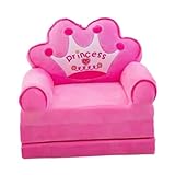 JISADER Kindercouch, Kleinkindstuhl, ausklappbarer Klappstuhl, Sessel, für Schlafzimmer, Zuhause, Kinderzimmer, Rosa