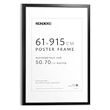 REINDERS Bilderrahmen, Poster, Wohnzimmer, Print Frame, Deko aesthetic, Für Poster, Wanddeko, Rahmen austauschen, Holz, Schwarz, 61 x 91,5 cm, 50 x 70 cm