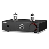 AIYIMA T20 Balanced Tube Vorverstärker LME49720 für HiFi-Heim-Audio Mini-Vakuumröhren-Vorverstärker mit Cinch-/XLR-EIN- und Ausgängen und 12-V-Triggerausgang (DC12V 2A-Netzteiladapter)