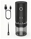 Erste Aufladbare Kaffeemühle mit Mahlfunktion während des Ladevorgangs, 1,7X Schnellere Mahlleistung mit 38 Externen Einstellmöglichkeiten, Keramikmahlwerk & 2000mAh Akku, Tragbar für Reisen, Camping