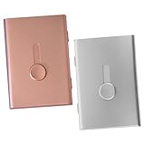 SHOWERORO 2St für Karten Visitenkartenhalter für USB-Sticks Visitenkartentasche kreditkartenhalter Credit Card Holder alukisten Kartenetui aus Metall Namenskarten-Organizer