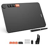 Grafiktablett VEIKK Voila L 10x6 Zoll Zeichentablett mit Drucksensitivem Stift,4 Anpassen Mechanische Tasten und 1 Rad Graphics Tablet für Zeichnung,Online,E-Signaturen,Foto- und,Videobearbeitung,OSU