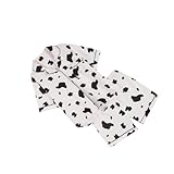 YARNOW Damen Schlafanzug Set Kuhmuster Kurzarm Polyester Material Leicht Atmungsaktiv Komfortabel Sommer Nachtwäsche