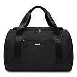 ECOHUB 20L Handgepäck Tasche, für Ryanair handgepäck 40x20x25, Faltbare Reisetasche Handgepäck Flugzeug, Wasserabweisend Sporttasche Klein, Weekender Tasche Herren Damen(Schwarz)