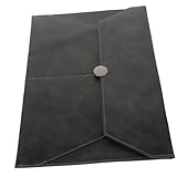KALLORY Leder Dokumententasche Klein Kunstledertasche Aktenaufbewahrungstaschen Aktenordner Dokumentenaufbewahrung Organizer Tragbare Dokumententasche Büro Rechnungen Organizer